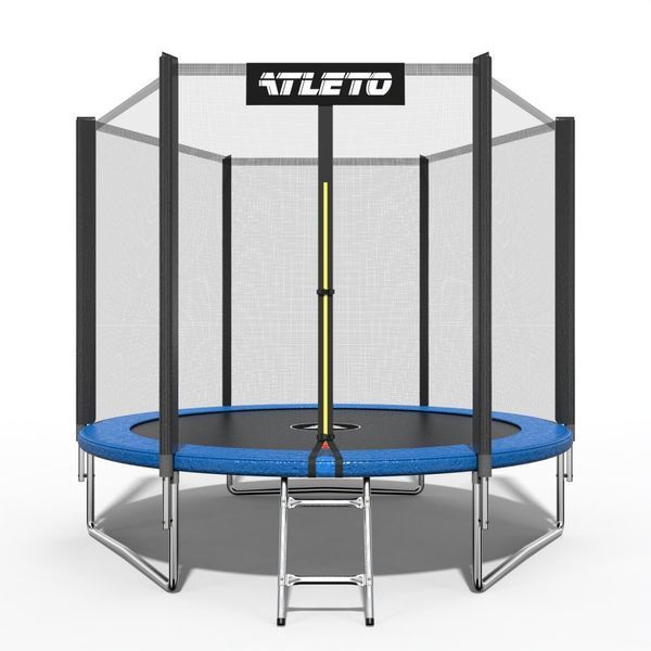 Батут дитячий з сіткою та драбинкою 312 см Atleto Код 42400471 фото